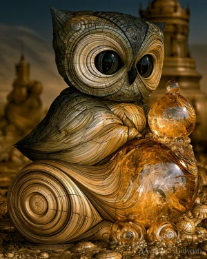 shell owl art