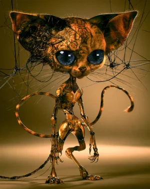 wire cat art