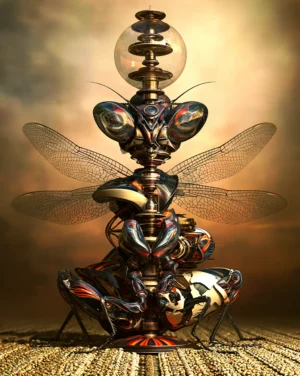 dragonfly tower art