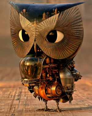 great eyed owl art