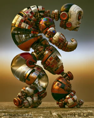 tumbling armor robot art