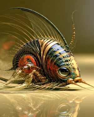 striped grub art