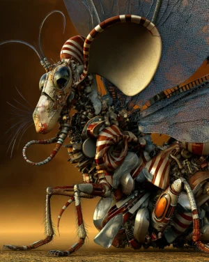 moth rider art