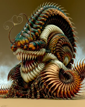 segmented worm beast art