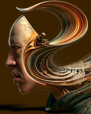 wind swept profile art