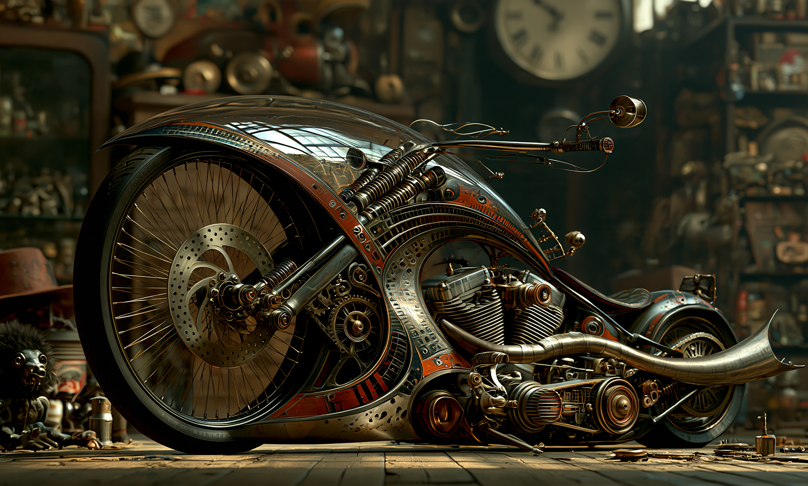 sweeping fender motorcycle art