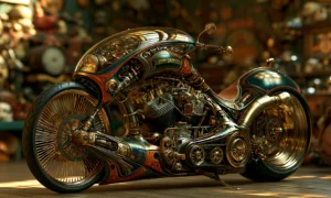 light fairing racer motorcycle art