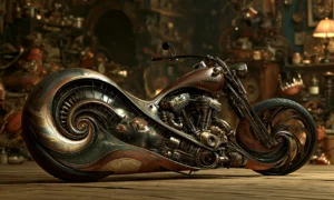 spiral fender motorcycle art
