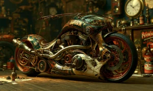 soda sign chopper motorcycle art