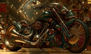 heavy pipe tourer motorcycle art