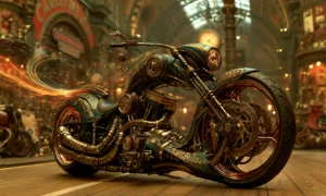 ember trail racer motorcycle art