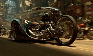 speeding number racer motorcycle art