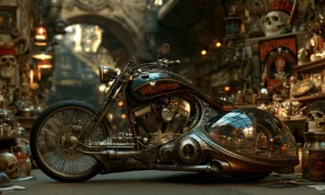 clear belly cruiser motorcycle art