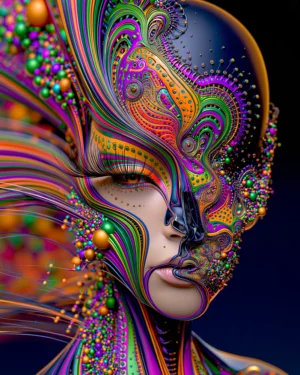 black nose muse portrait art