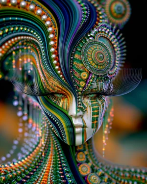 long lash beauty portrait art