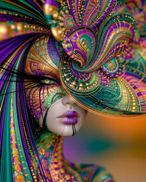 pansy hat portrait art