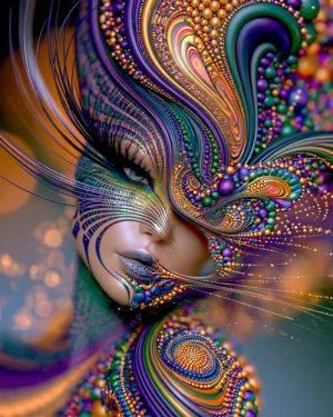 bead cheek beauty portrait art