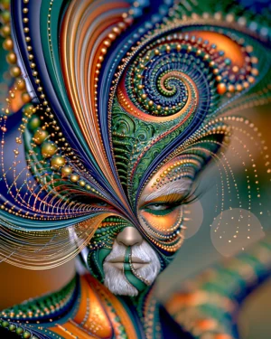 white bearded spirit portrait art