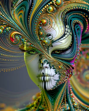 cracked porcelain muse portrait art