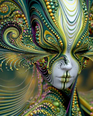 milk white mystic portrait art