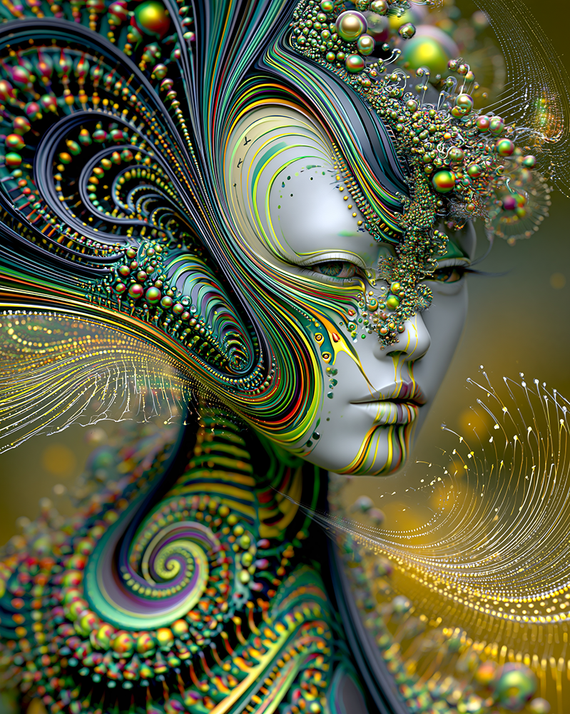 quiet spiral beauty portrait art