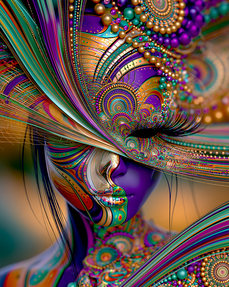 purple cheek dreamer portrait art