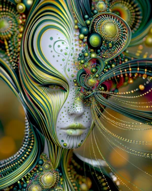lime lipped sage portrait art