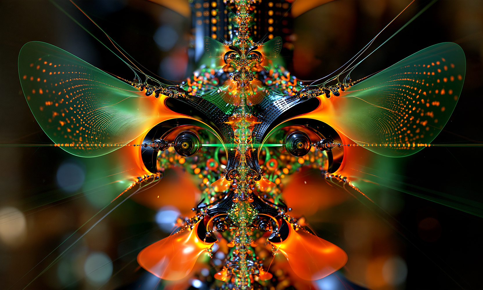 emerald wing moth landscape art