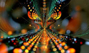 butterfly lens corridor landscape art