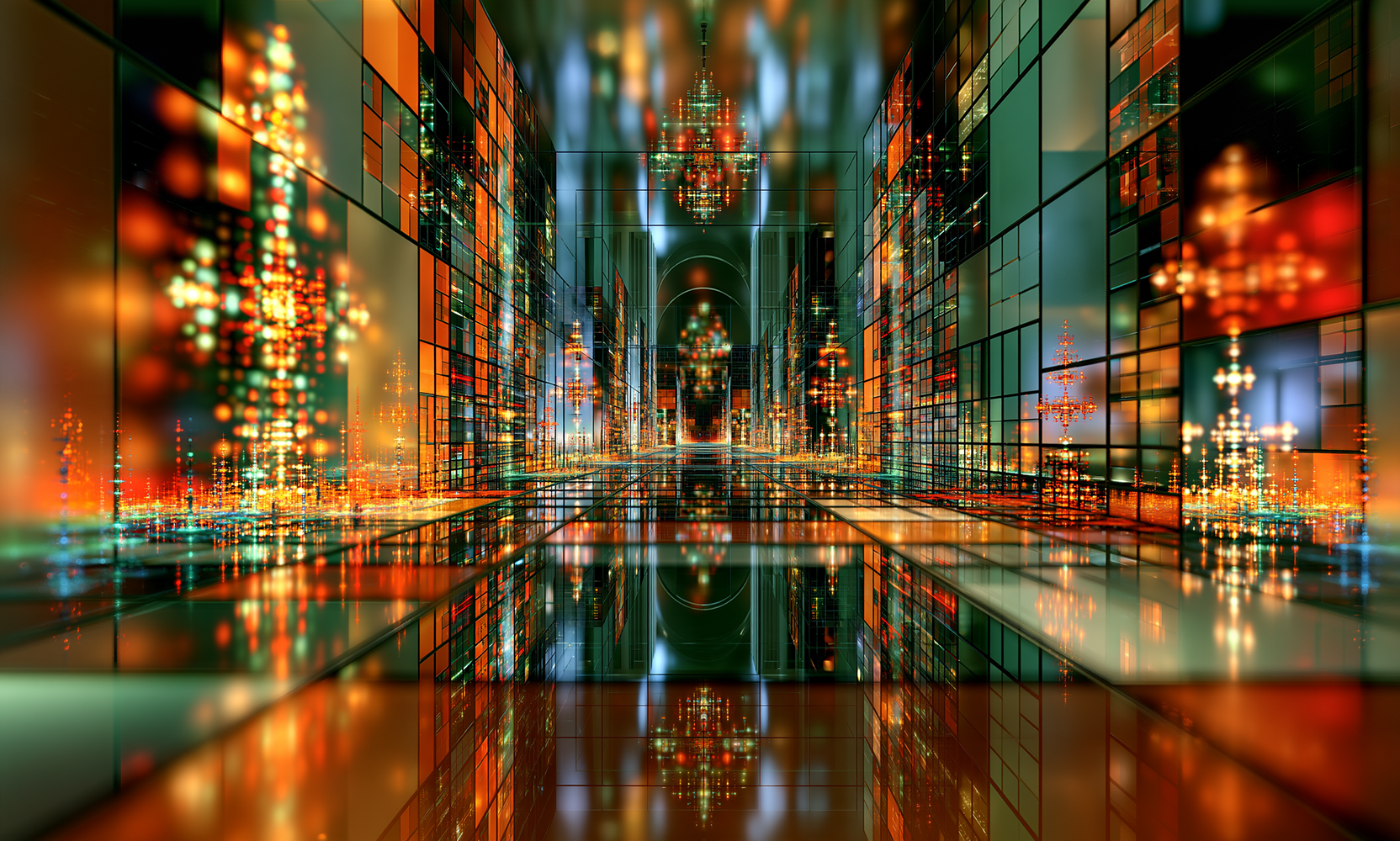 glass cathedral street landscape art