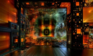 square portal room landscape art