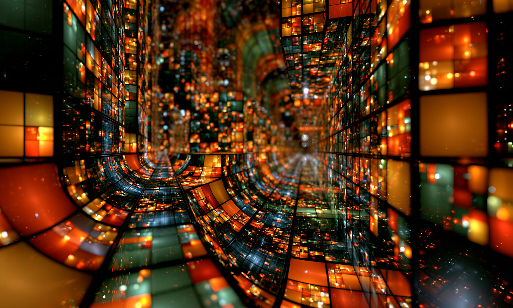 kaleidoscope corridor landscape art