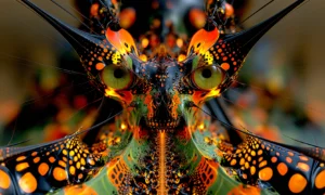 green eyed moth sentinel landscape art