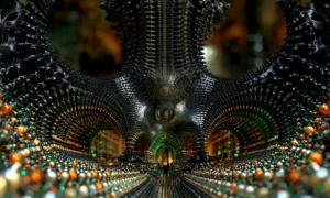 black spike cavern landscape art