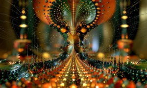 hourglass light gate landscape art