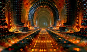 ember rail arch landscape art