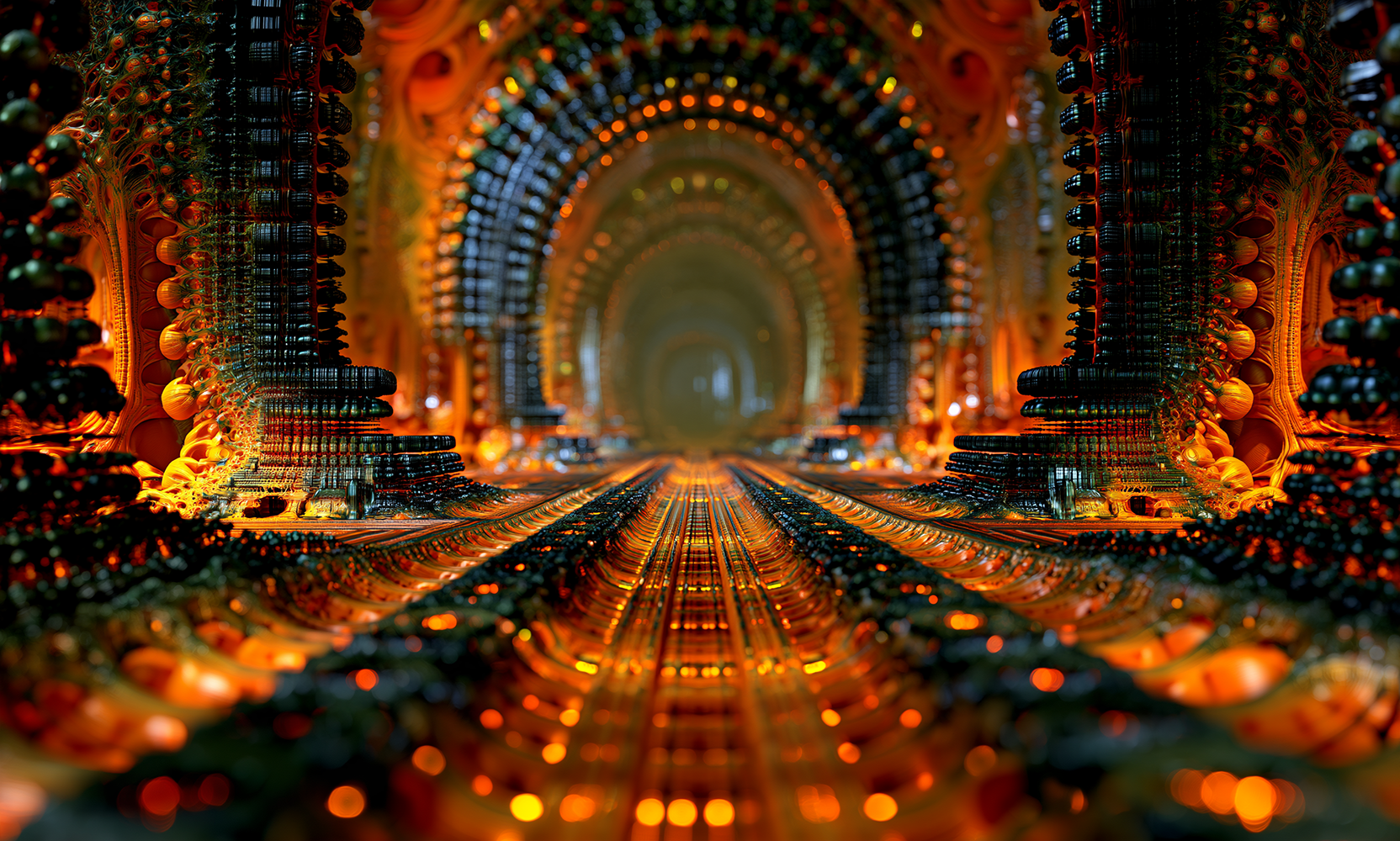 ember rail arch landscape art