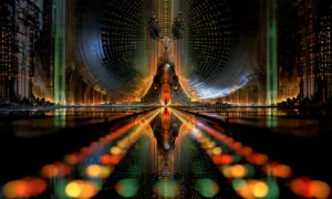 reflecting floor hall landscape art