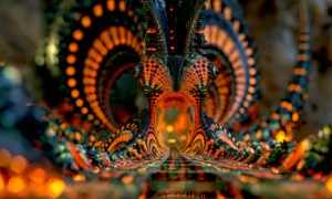 fan rib altar landscape art
