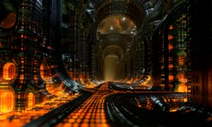 shadow arcade passage landscape art