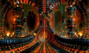 twin arch nave landscape art