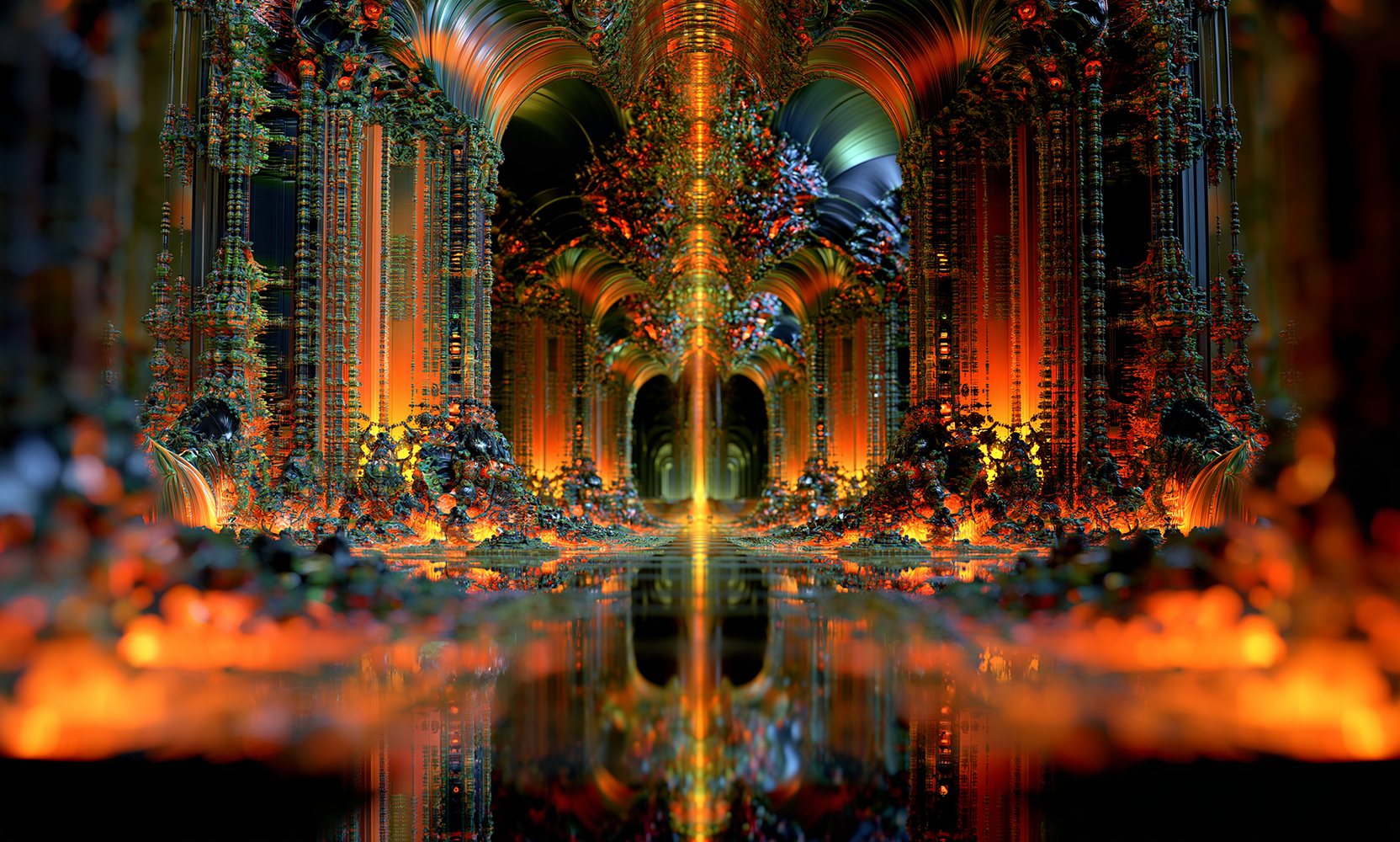 ember temple court landscape art