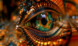 green iris watcher landscape art