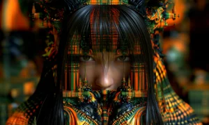 black fringe muse landscape art