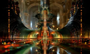 glass spire altar landscape art