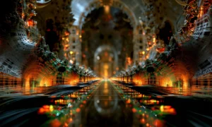 long gallery of fire landscape art