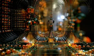 chandelier atrium landscape art