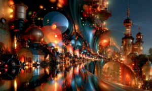 onion dome skyline landscape art