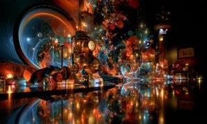 clockmakers reflection landscape art
