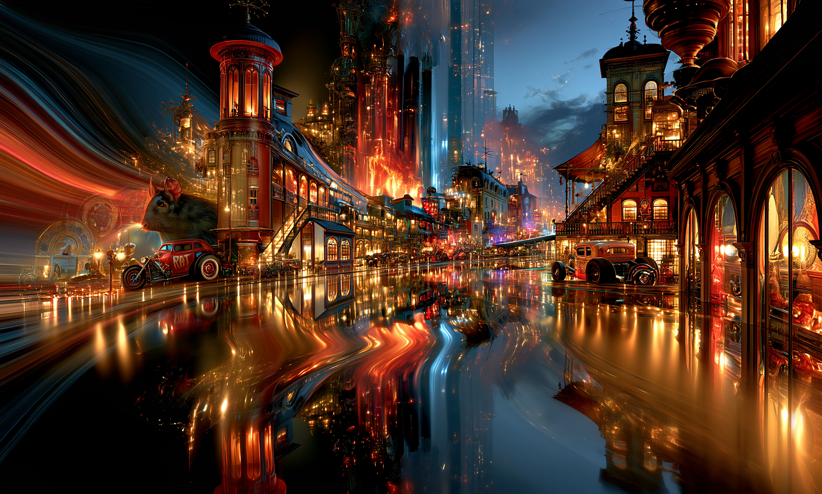 streaming light depot landscape art